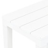 Garden Bench Set of 2 White Plastic Medium Lightweight - 4 of 4