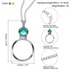 Unique Bargains 3X Magnifying Glass Necklace for Women Reading Gift Crafts Jewelry 2 Pcs - 2 of 4