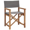 vidaXL Director's Chairs 2 pcs Set - Solid Teak Wood Outdoor Furniture - Lightweight - 3 of 4