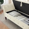 CAVINAS Rectangular Velvet Storage Ottoman Bench with Crystal Buckle and Pillow,Upholstered Storage Ottoman,Storage Benches for Living Room - 4 of 4
