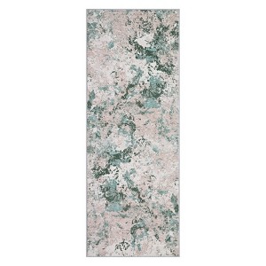 Bohemian Abstract Area Rugs Washable Non-Slip Backing Modern Soft Decor Rug Carpet Low Pile Durable Floor Mat Home Living Room - 1 of 4