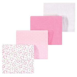 Luvable Friends Little Treasure Flannel Receiving Blankets 4pk - 1 of 1