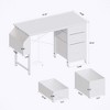 PAGED 47.3" Office Desk with Power Outlet,Home Office Desk with 3 Drawers and Side Pocket,Computer Desk for Home,Office - 3 of 4