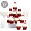 Big Dot of Happiness Jolly Santa Claus - Cupcake Decoration - Christmas Party Cupcake Wrappers and Treat Picks Kit - Set of 24 - 2 of 4