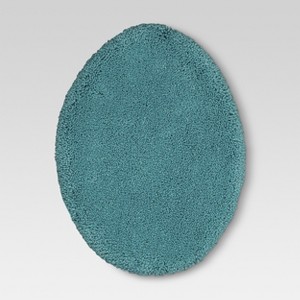Performance Solid Toilet Lid Cover Standard Teal - Threshold , Blue
