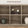 Rustic Farmhouse 8-Cube Wood Bookshelf, Freestanding Storage Cabinet with 2 Tiers for Living Room, Entryway,  Office, TV Stand - 2 of 4