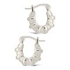 SHINE by Sterling Forever Abigail Ribbed Micro Hoop Earring - 3 of 3