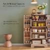 SinCiDo Fluted Kitchen Pantry with Doors and Adjustable Shelves, Modern Pantry Cabinet with Drawer, Wood Cupboard for Kitchen - 2 of 4