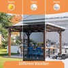 GDFStudio Eira Modern 13ft x 10ft Modern Wooden Garden Gazebo with Metal Roof - 4 of 4