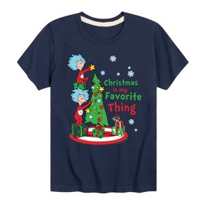 Boys' - The Cat in the Hat - Christmas Is A Family Thing Short Sleeve Graphic T-Shirt - 1 of 4