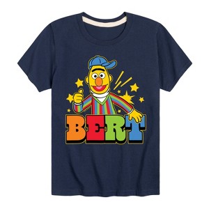 Boys' - Sesame Street - Bert Backwards Cap Short Sleeve Graphic T-Shirt - 1 of 4