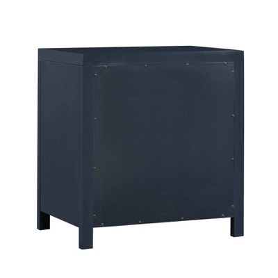 Nolan Midnight Blue 3-Drawer Wood Nightstand