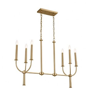 Kichler Lighting Florence 6 - Light Chandelier in  Brushed Natural Brass - 1 of 4