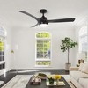 Parrot Uncle 52" Black Modern LED Ceiling Fan with Remote and Light - 4 of 4