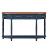 52" Retro Console Table with Solid Wood Frame, 2 Drawers and Open Shelf,Entryway or Sofa Table for Hallway or Living Room-Maison Boucle - 4 of 4