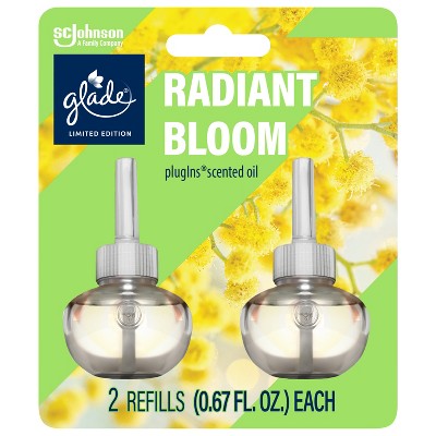 Glade PlugIns Scented Oil Air Freshener Refills - Radiant Bloom - 1.34 fl oz/2ct