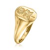Ross-Simons Italian 14kt Yellow Gold Sunflower Signet Ring - 3 of 4
