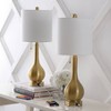(Set of 2) 24" Tyler Gourd Iron LED Table Lamps with Pull-Chain with Dual USB Charging Port - JONATHAN Y - 4 of 4