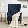 HYLOERY Corduroy Modern 31.29'' Wingback Chair Upholstered Armchair with Tufted Design and Lumbar pillow for Bedroom Living Room,Club - 3 of 4