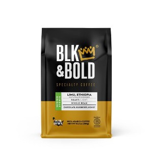 BLK & Bold Limu Ethiopia Natural Processed, Light Roast Whole Bean - 10.5oz - 1 of 4