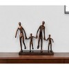 HomeRoots 13" Copper Aluminum People Tabletop Sculpture - 2 of 4