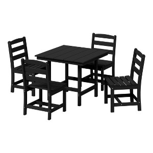 WestinTrends Ashore 5-Piece HDPE Outdoor Square Patio Dining Table Set with Armless Side Chairs - 1 of 4