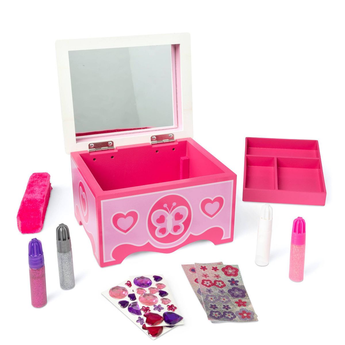 Melissa & Doug Created by Me! Jewelry Box Wooden Craft Kit - thumbnail 4
