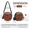 Generic Vegan Leather Crossbody Bags for Women Circle Cross Body Shoulder Bag Purses Handbags with Adjustable Straps - 4 of 4