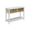 Console Table with 2 Basket-Front Drawers and Bottom Shelf, Wooden Storage Console - 2 of 4