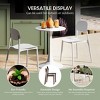 WestinTrends Playa 3-Piece Outdoor Round Metal Patio Dining Table Set With Stackable Resin Patio Side Chairs - 3 of 4