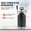 VEVOR Beer Growler Tap System, 128Oz 4L Mini Keg, 304 Stainless Steel Pressurized Beer Growler with Pressure Display, CO2 Regulator Faucet, Black - 4 of 4