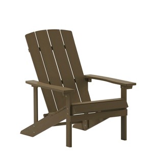 Flash Furniture Charlestown Commercial All-Weather Poly Resin Wood Adirondack Chair - 1 of 4