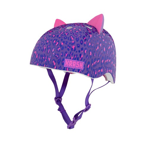 Krash! Youth Leopard Kitty Helmet - Purple - image 1 of 4