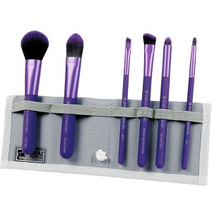 MODA Brush Total Face Travel Sized Makeup Brush Set with Flip Kit- 7pc - 1 of 4
