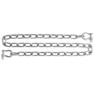 VEVOR Boat Anchor Chain, 1/4" x 4', 1700 lbs. WLL/4800 lbs. BS, 316 Stainless Steel Marine Grade Anchor Lead Chain, Silver - 1 of 4