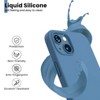 BONGEEK Shockproof Liquid Silicone Designed for iPhone 13 Case Gel Rubber Anti-Shock Cover Case Drop Protection 6.1inch-Blue - 4 of 4