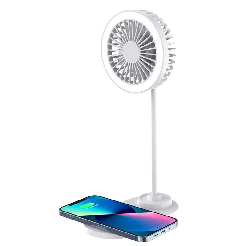 ZTECH IllumiBreeze - LED Desk Fan with Wireless Charging Base, 4 of 5