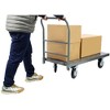 NAYSAYE Steel Platform Truck Heavy Duty Flat Dolly Cart with Wheels for Warehouse and Workshop Use, Dark Gray, 49.6"*24"*38.5" - 2 of 4