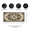 Evergreen Cambridge Chic Letter N Monogram Burlap Sassafras Indoor Outdoor Switch Doormat1'10"x10"Brown - 4 of 4