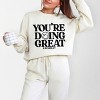 Simply Sage Market S.W.Smiley You're Doing Great Smiley Lightweight Garment Dyed Sweatshirt - 2 of 4