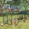 Acekool Large Metal Chicken Coop with Run, 120x40x40 Inch Poultry Cage, Waterproof Cover & Security Lock, Black - 2 of 4