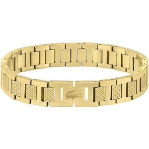 Unisex H-Link Bracelet with Crocodile Clasp, Adjustable Polished Metal Accessory for Men and Women - 1 of 4