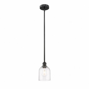 Bella - 1 Light Stem Hung Mini Pendant In Industrial Style-9 Inches Tall and 5.5 Inches Wide - 1 of 1
