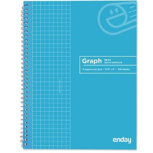 Enday Quad-Ruled Spiral Notebook 100 Sheets - 1 of 4