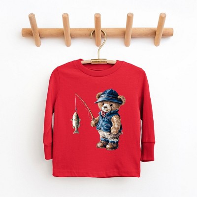 The Juniper Shop Teddy Bear Fisherman Youth Long Sleeve Tee