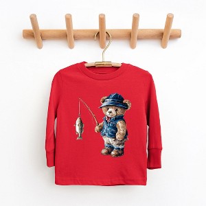 The Juniper Shop Teddy Bear Fisherman Youth Long Sleeve Tee - 1 of 3