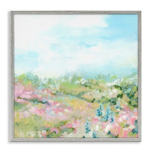 Stupell Industries Pastel Cloudy Meadow Framed Giclee Art - 1 of 4