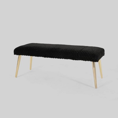 Capernaum Faux Fur Bench - Christopher Knight Home