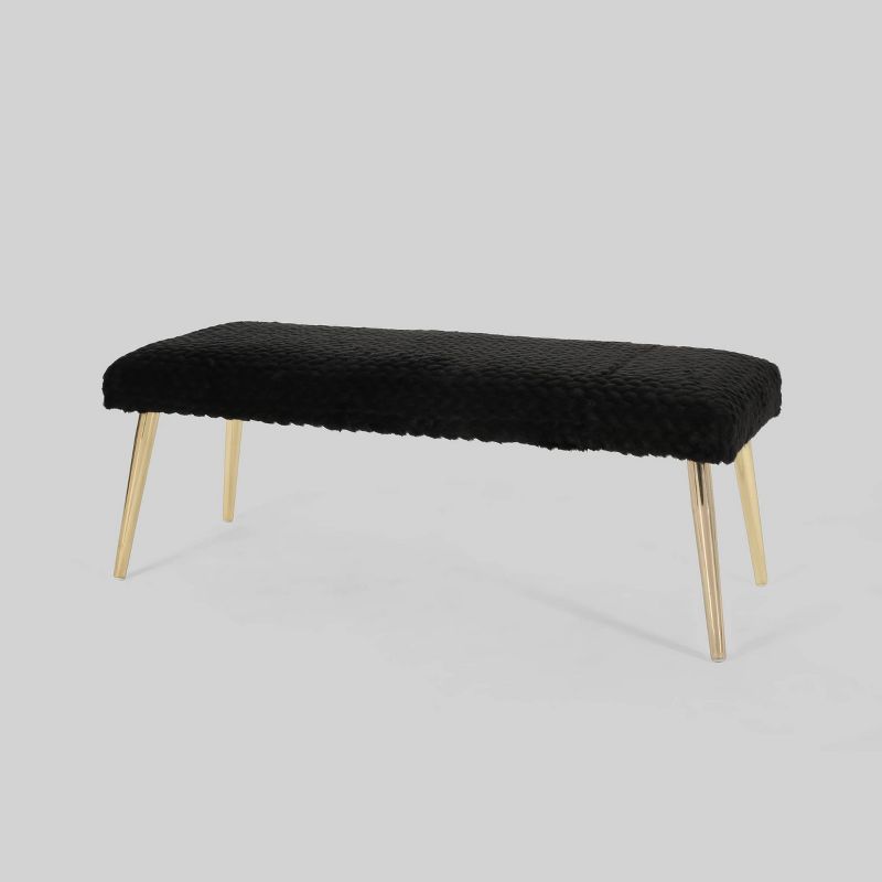 Capernaum Faux Fur Bench - Christopher Knight Home, 1 of 10