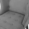 Sapphtopaz Accent Chair Fabric Comfy Chair Lounge Armchair Bedroom Chair with Button-Tufted Waffle Stitching and Nailhead Trim for Bedroom - 3 of 4